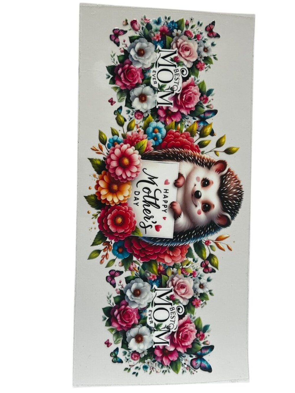 Happy Mother’s Day Hedgehog Cup Wrap | Custom Tumbler Wrap | Add to Custom Cup